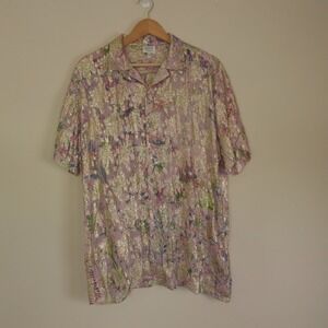 Hemant and Nandita‎ Top Floral Metallic Sheer Resort